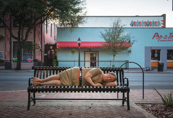2 Prescriptive Space: Main St. and University Ave. Gainesville, FL, 5¼ ft. (1.6 m) in length, handbuilt white earthenware, painted, fired to cone 04, 2016.