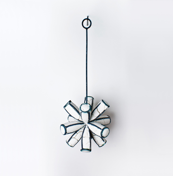 1 Deborah Sigel’s Burst, 25½ in. (65 cm) in height, Egyptian paste, fired to cone 05, 2012.