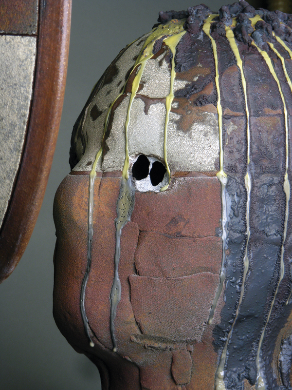 5 Matt Wilt’s Receive(r), 19 in. (48 cm) in height, stoneware, porcelain, steel, 2015.