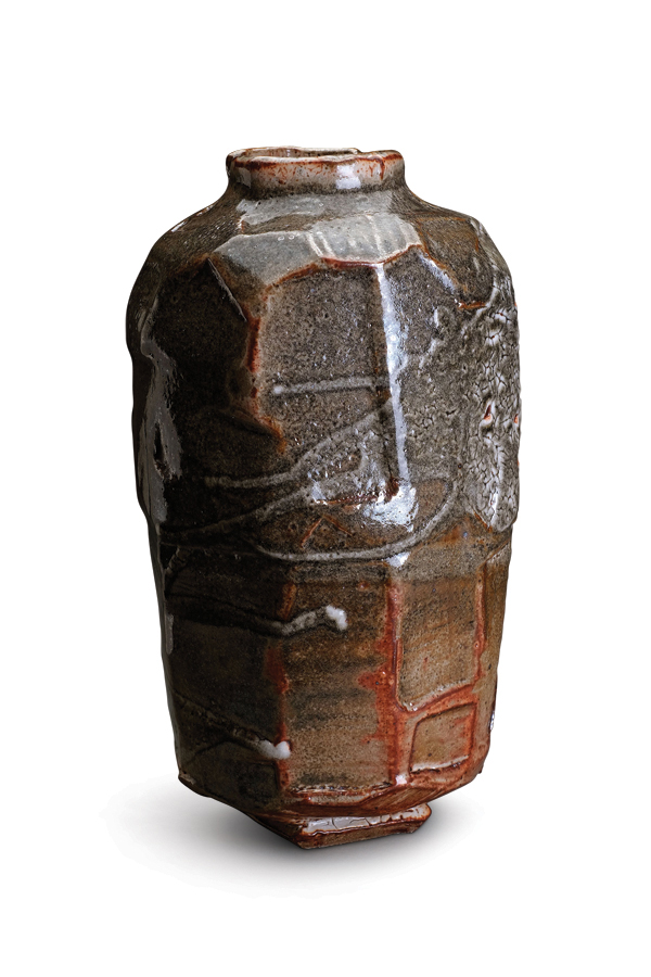 3&nbsp;Layne Peters’ carved shino vessel, 11 in. (28 cm) in height, stoneware. 