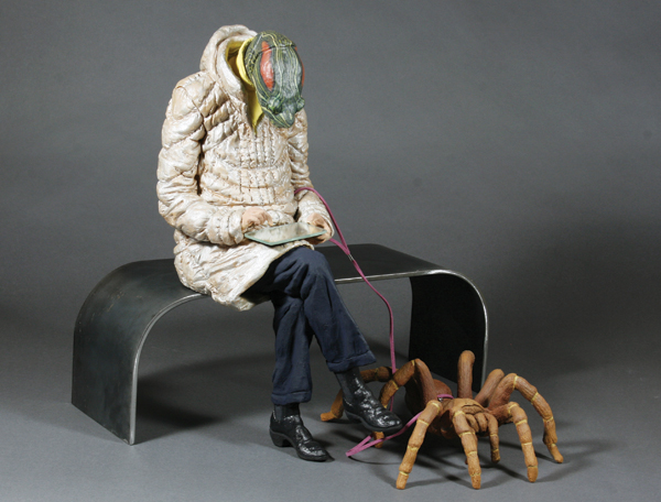 8 Alesandro Gallo’s Scripta Elegans, 15¾ in. (40 cm) in height, ceramic, acrylics, mixed media, 2011.