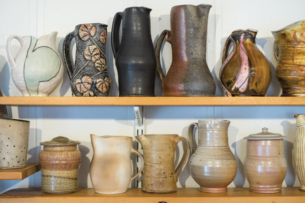 2 A detail of some of the vessels in Galloway’s collection. Photo: Sarah Moore.