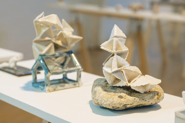 3 Section of line 2, showing progression of works from Kimberly Greene’s Composite II, to Frederick Bartolovic’s Composite, 2015.