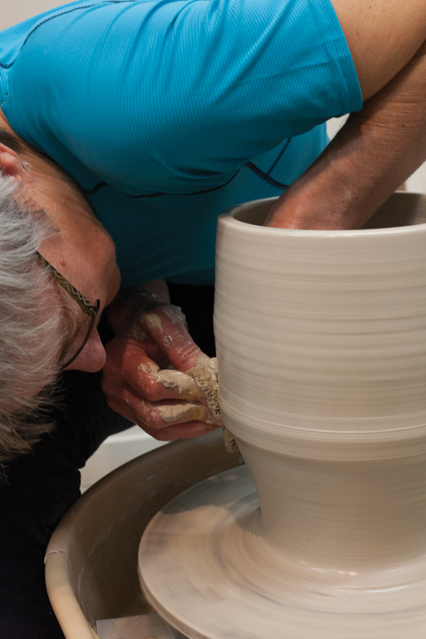 1 Throw a cylinder that has a gentle, inward curve.