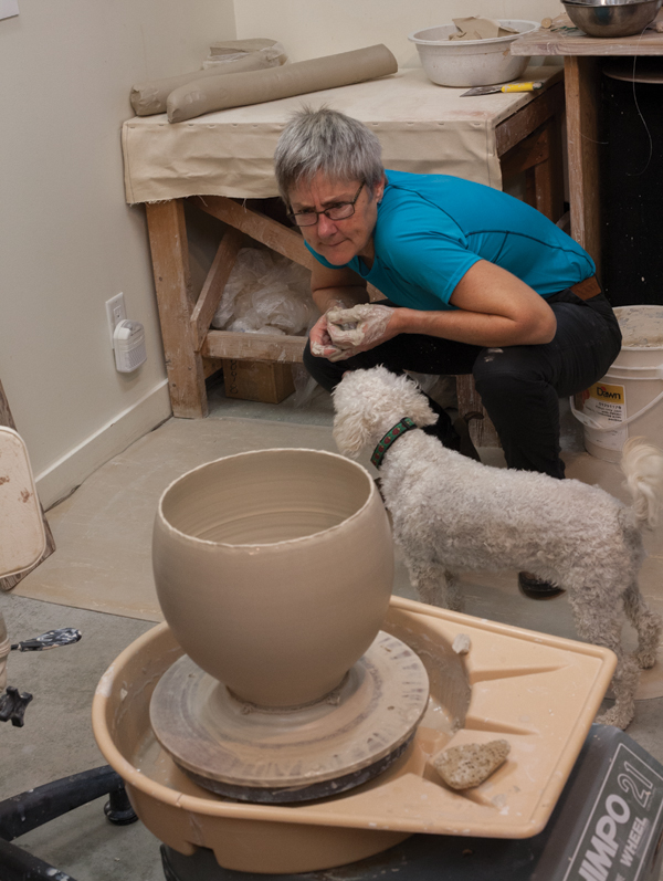 4 Step away from the wheel to determine how to finish the shape.
