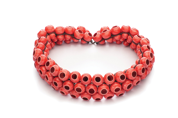 1 Red Lantern (from the series Greenware, Crockery, Chinawear), 9¼ in. (24 cm) in diameter, 2014. Photo: Conor Vella.