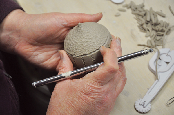 6 One of my favorite tools is an old, broken-off TV antenna. I can build up a great hammered-metal-like texture with the ball end of the antenna.&nbsp;Photos 1–6: Tony Drehfal.
