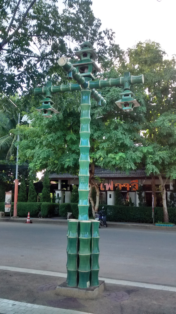 Ceramic light posts in Lampang.